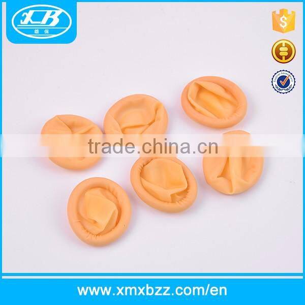 Cleanroom two sides ESD rubber disposable light orange finger cot