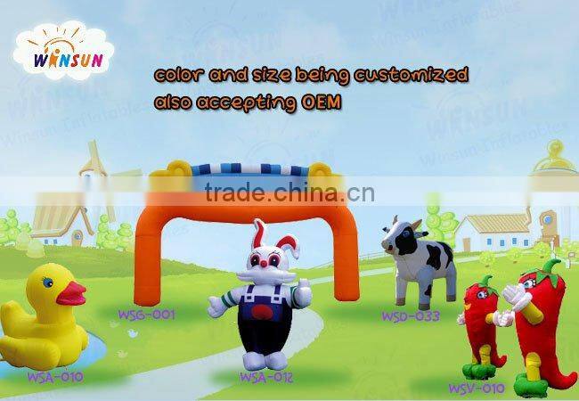 CE advertising cheap 2 legs dairy cow air dancer for sale