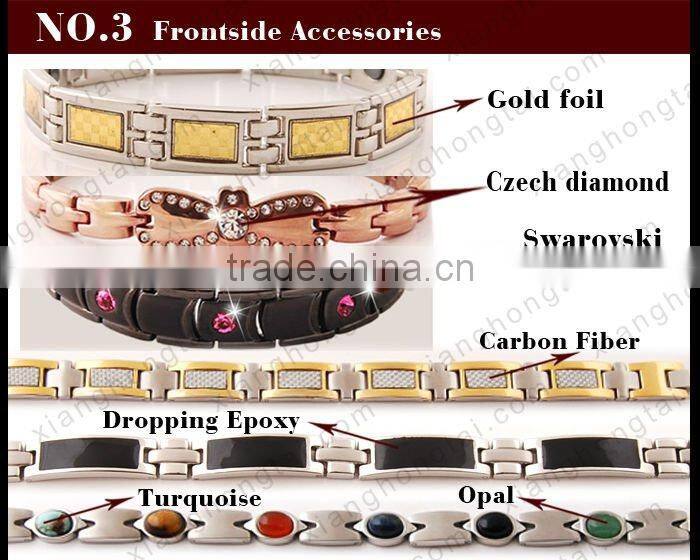 flashing christmas necklace,stainless steel magnetic necklace with germanium,ion,far