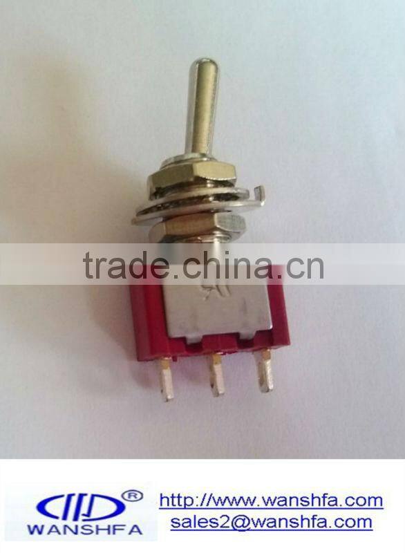 Red color small toggle switch