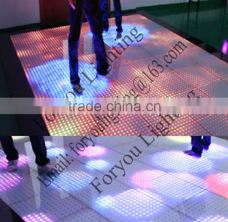 SD-Card 144pcs SMD5050 RGB 3IN1 Interactive Sensitive LED Dance Floor Light FOR DJ Wedding KTV Bar Party Event