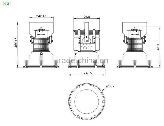 Manufacturer good heat dissipation 5years warranty high quality CE ROHS Approved Manufacturer 100lm/W led highbay light