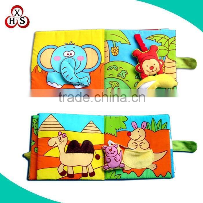2016 baby kids soft plush memory cloth book, cute fabric baby bath book
