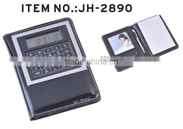 6 ring photoframe advantage organizer with 8 digits calculator