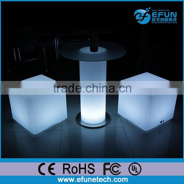 custom size illuminated led cube light furniture,plastic led table cube
