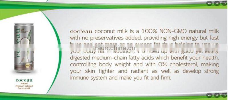Natural coconut milk 240 ml pure Coconut Milk Drink