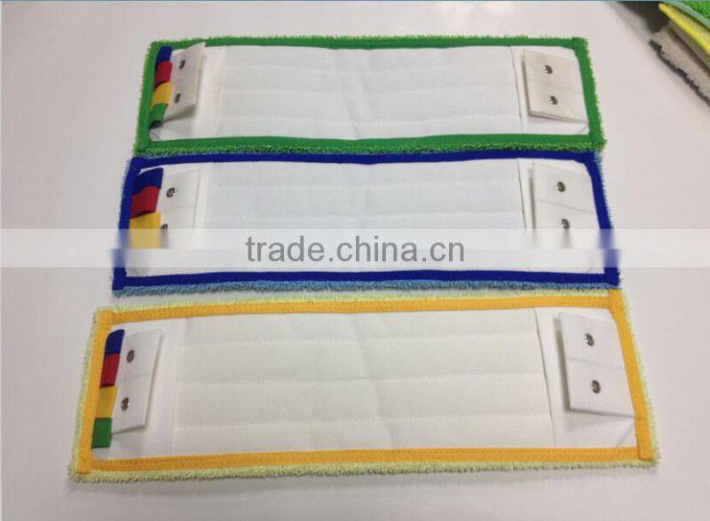 blue stripe microfiber mop with pocket backing