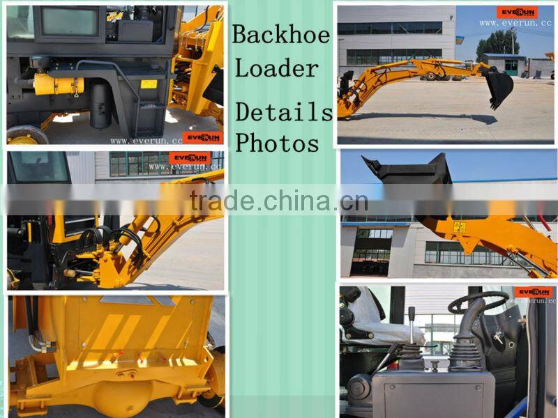 China Hot Selling Everun 1.2Ton Towable Backhoe, Mini Backhoe Loader For Sale