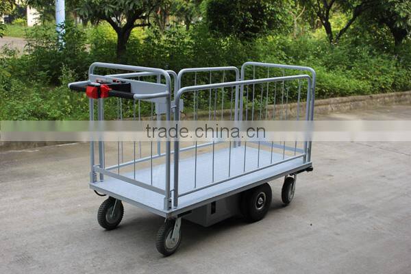 700kgs Electric Platform Cart with Rail for warehouse VH-ECF-70-(15.25 X 7.1)