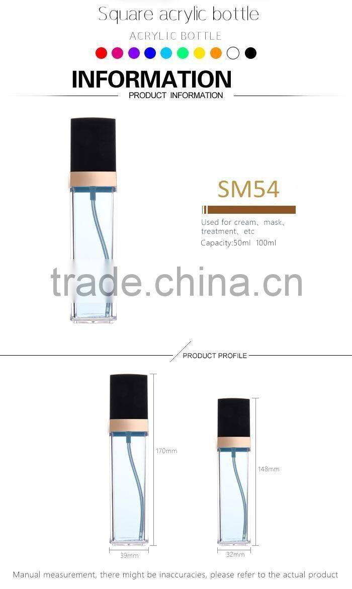 Acrylic double wall fine mist spray pump bottle