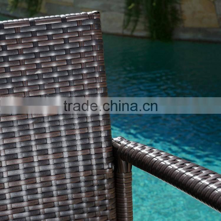 Outdoor bar and lounge furniture wickerwork armrest bar stools china