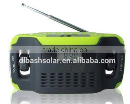 hight quality low price crank hand solar powered radio AM/FM