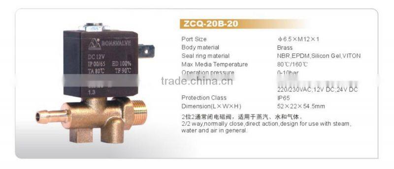 American type M12*1*6.5mm orifice 2.2mm mig welder gas Solenoid Valve