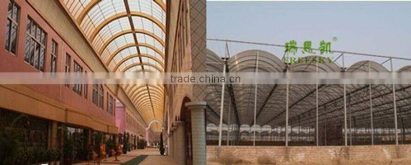 Super structure of cellular sunshine board Transparent PC sunshine 4 layers board roof lighting engineering at the station