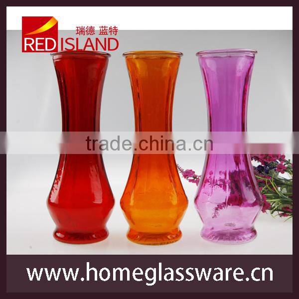 hotsale vintage glass swirled pattern flower bud vase