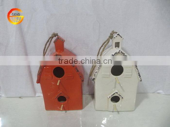 Wholesale ceramic garden bird cage