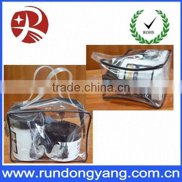 clear pvc plastic bag with snap button