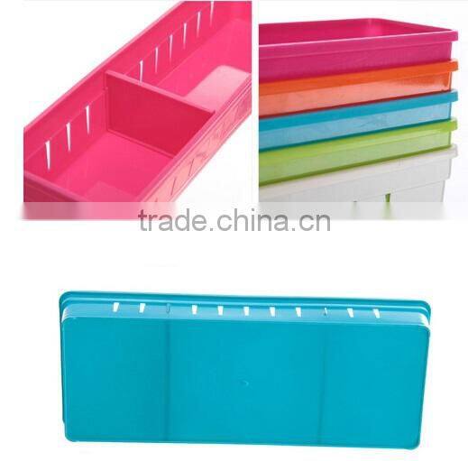 Fashion 3 Lattices Sundries Plastic Divided Storage Box/DIY Storage Box