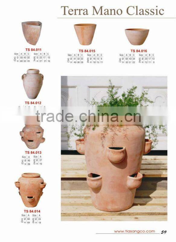 Outdoor terracotta flower planters