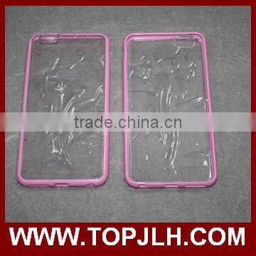 2017 Hot sell blank UV Case for Iphone 6 plus , UV transparent mobile phone case with tpu side
