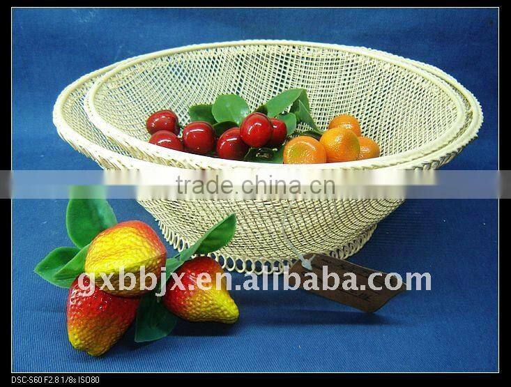 White wire home storage retail display baskets