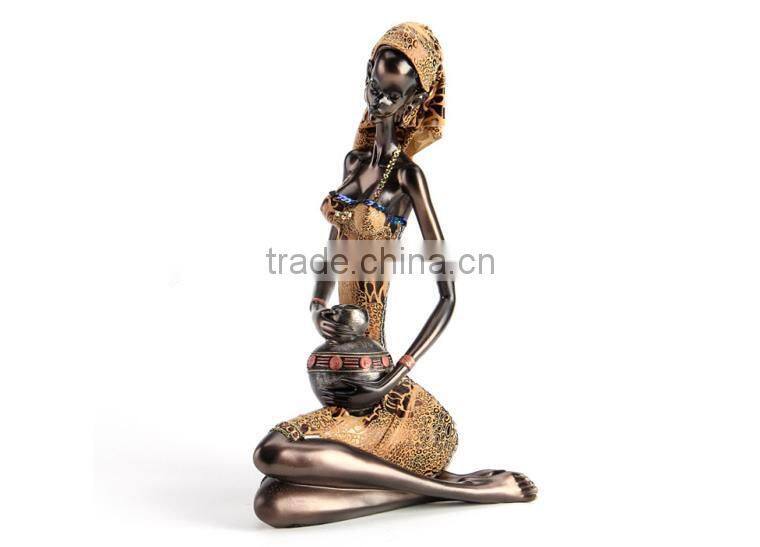 Carving Africa Sexy Woman Resin Figurine For Sale