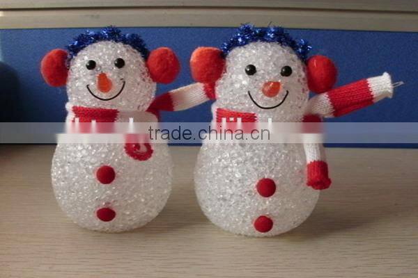 Promotional EVA material Christmas decoration light flashing snowman