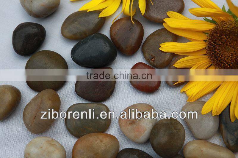 Top Selling Garden Decoration Natural Amber Irregular Colorful Glass Marble