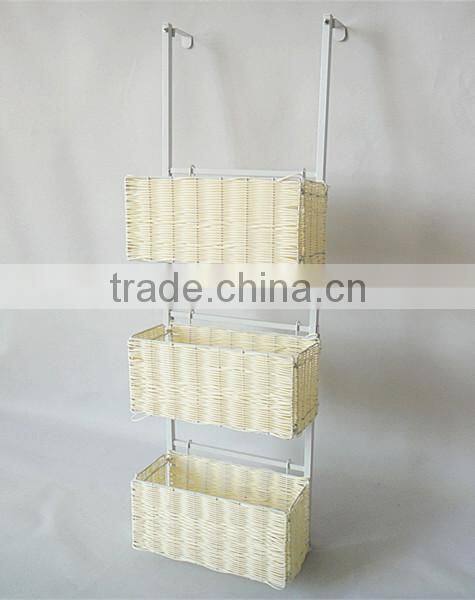 3 Tiers Over the Door plastic basket storage set hanging storage basket