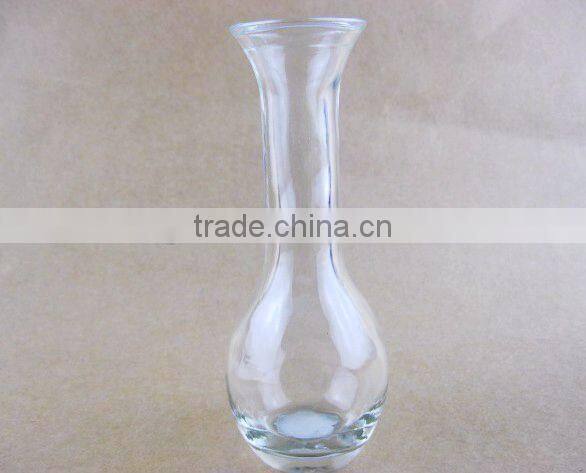 clear glass vase / flower bottle