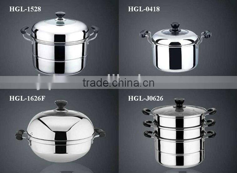 New design large stainless steel steamer pot cooking pot