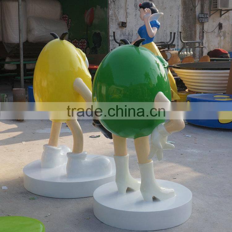 Fiberglass M&M cartoon sculpture