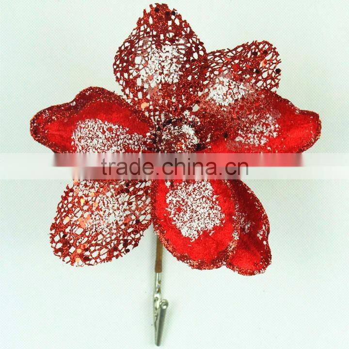 christmas decorations made in china artificial flowers making for home decoration for christmas market
