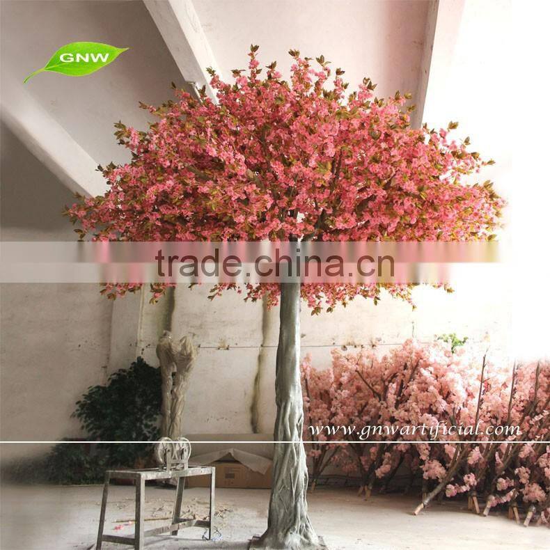 GNW BLS083 Holiday Living Christmas Decor Large Artificial Trees with Pink Sakura for Wallpaper Restaurant
