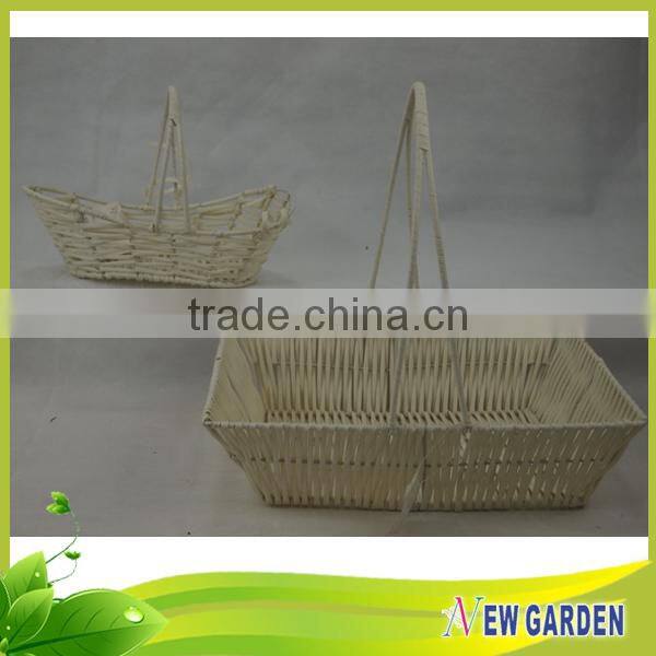 Factory Prices Brightly Round/Square/Retangle White Nylon Rope Basket
