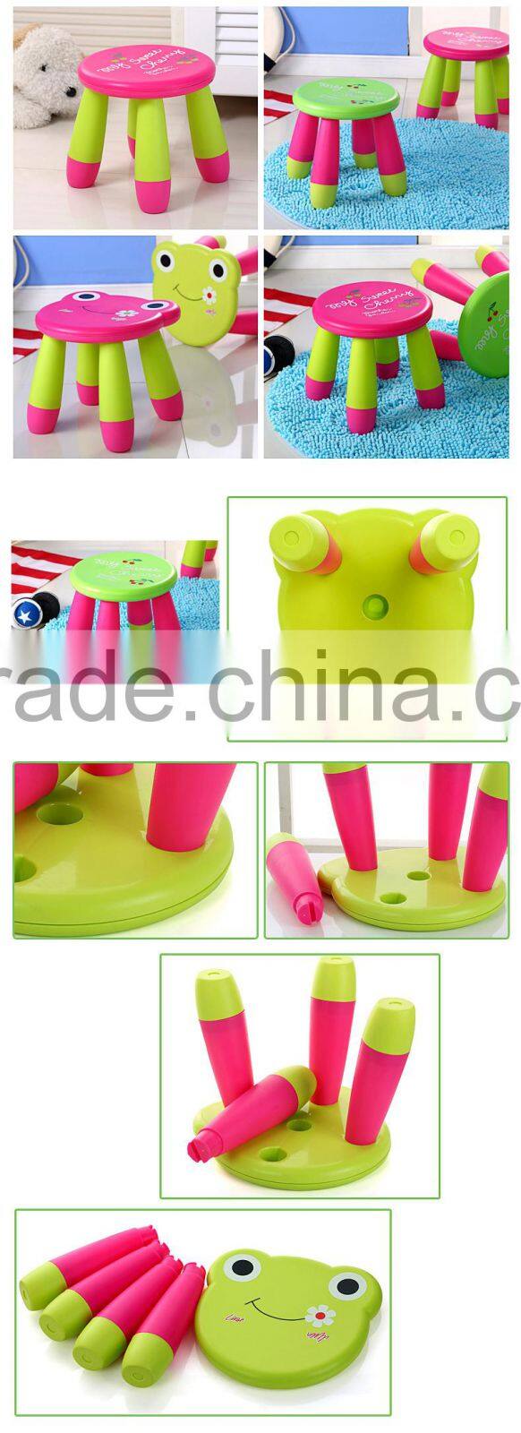 2016 new products High Quality plastic PP colorful foldable kids stool baby chair
