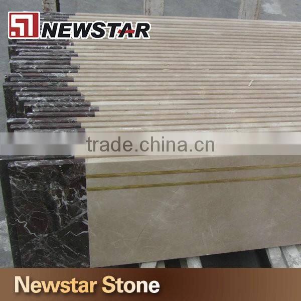 Polished purple and beige marble stair step marble staircase
