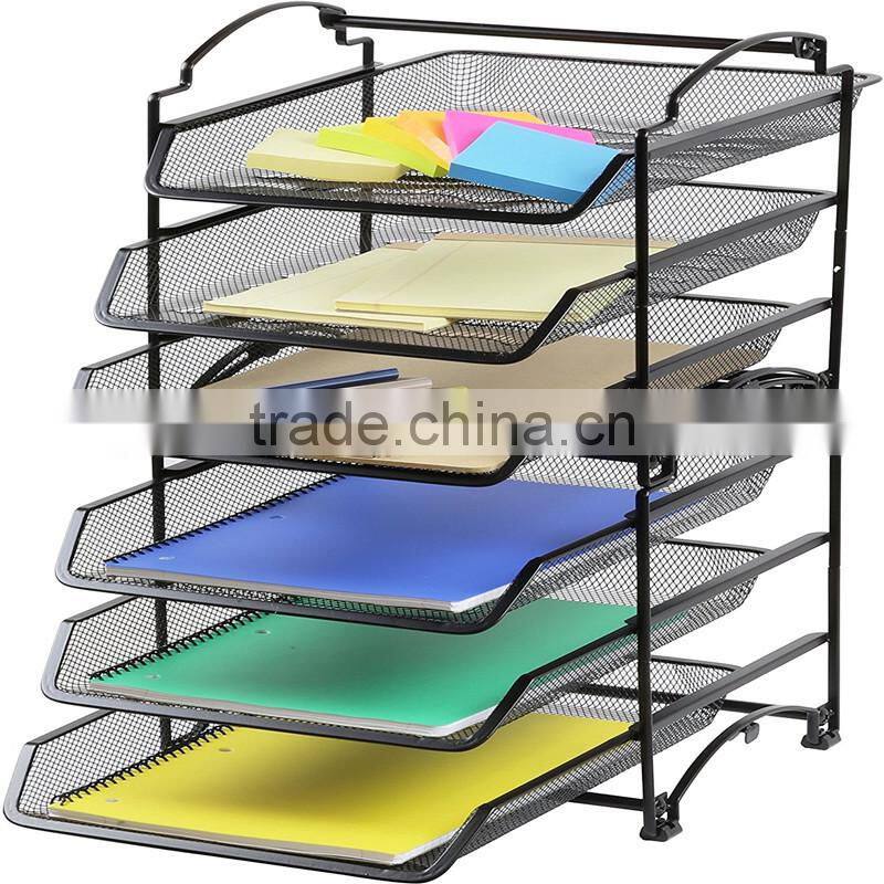 2017 Wholesale 3 Tier STACKABLE Desktop Document Letter Tray Office desk Organizer, Black