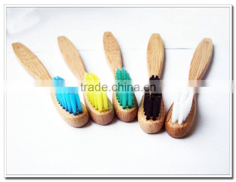 Bamboo toothbrush with different shape and color,kids&adult toothbrush