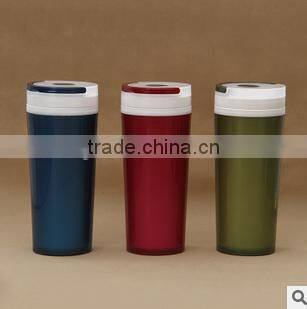 300ml/400ml plastic double layer thermal insulation Cup