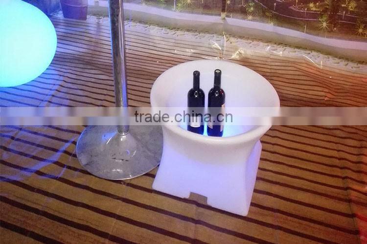 popular big outdoor plastic flower pot with led light
