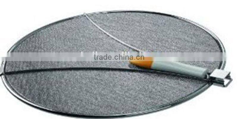 SPC-22 S/S MESH SPLATTER SCREEN WITH FOLDABLE HANDLE