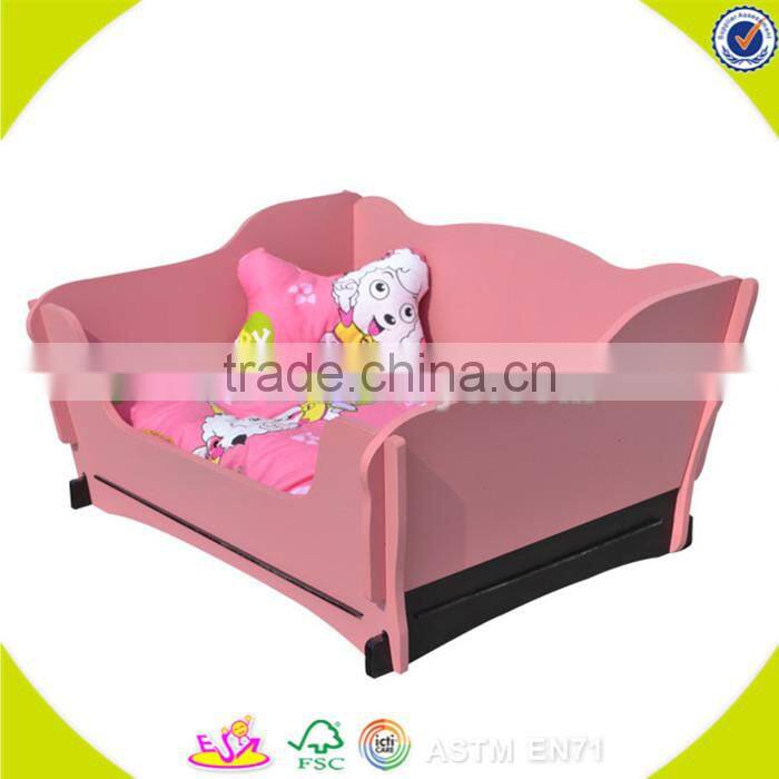 Wholesale pink cute kids wooden doll swing toy interesting toddler wooden doll swing toy W08F023