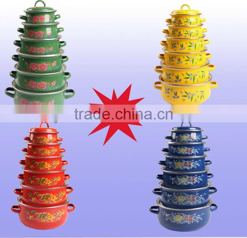 High quality bright color enamel casserole