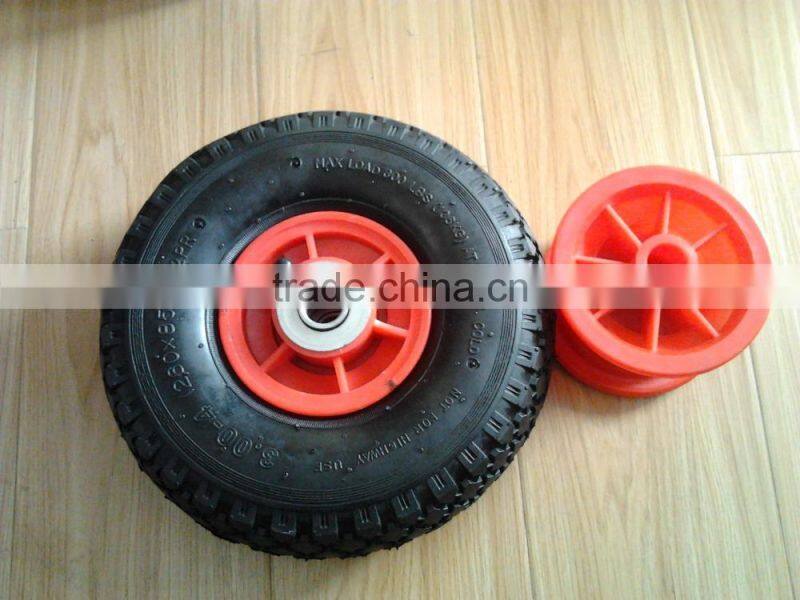 Plastic rim wheel 3.00-4 with ball bearing
