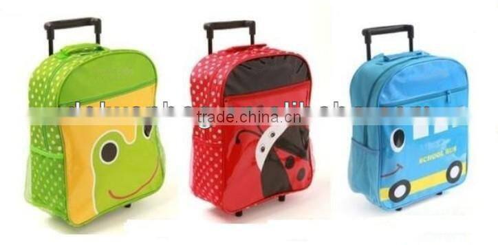 Simple and convenient trolley bag for school with polyester