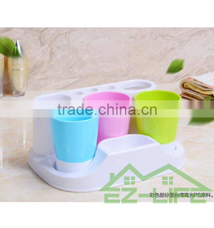 2017 suction cup organizer bathroom toothbrush holder with cup
