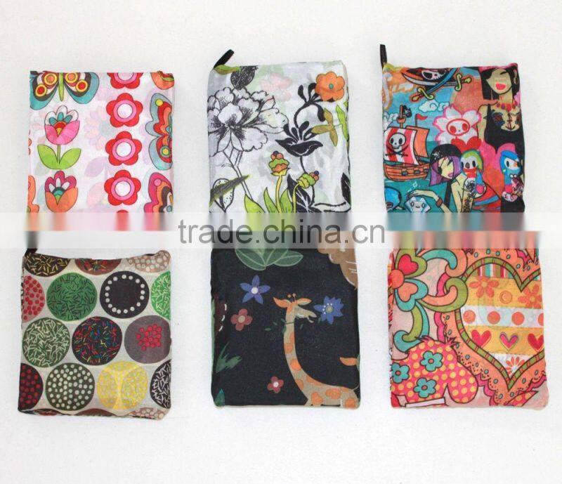 Reusable and Recyclable Folding Tote Bag with Snap Closure