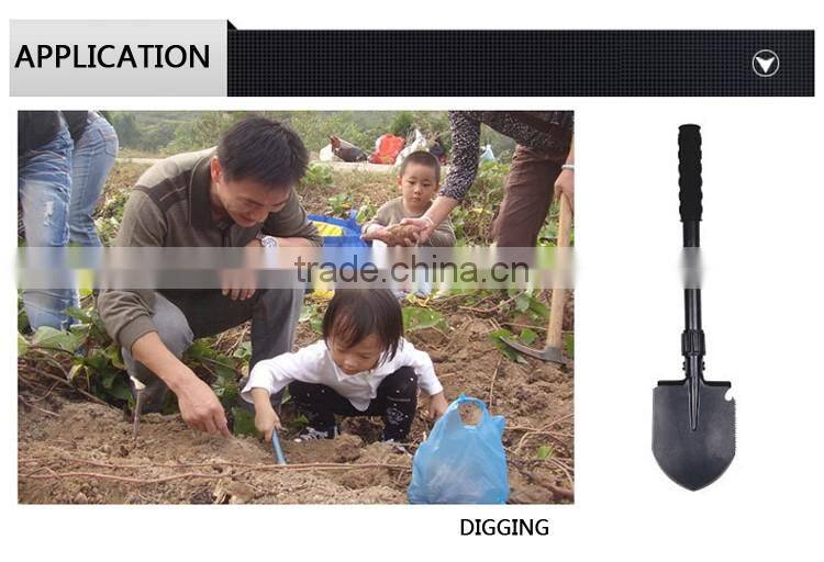 QJ-JS03 Hot Sale Functional Survival Tool Folding Camping Shovel