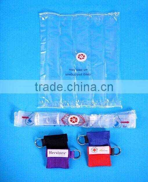 Medical products cpr face shield keychain with one-way valve